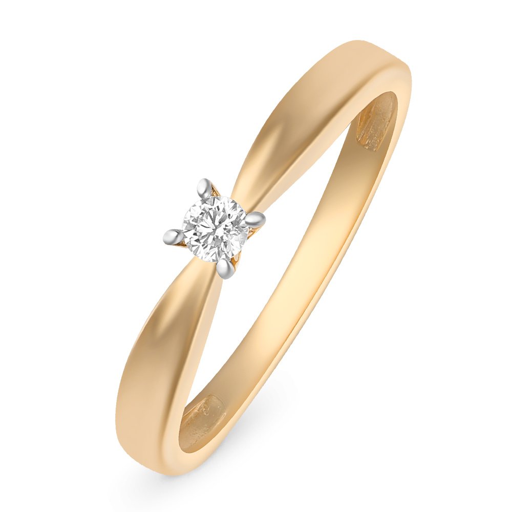 

Кольцо женское из красного золота с бриллиантом 585Gold 101012990, р, 101012990