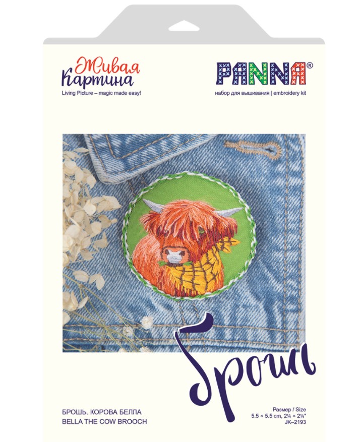 

PANNA Живая картина, Брошь, Корова Белла