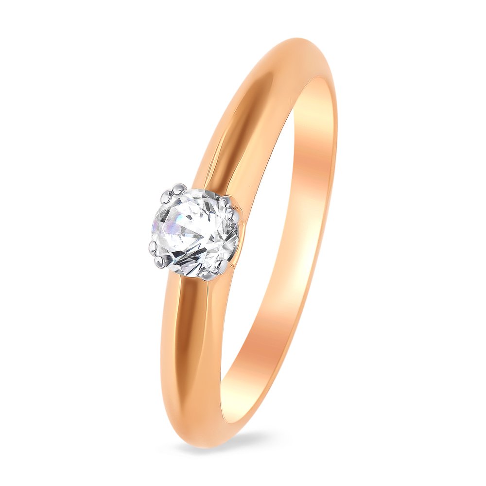 

Кольцо женское из красного золота с бриллиантом 585Gold 101013008, р. 18,5, 101013008