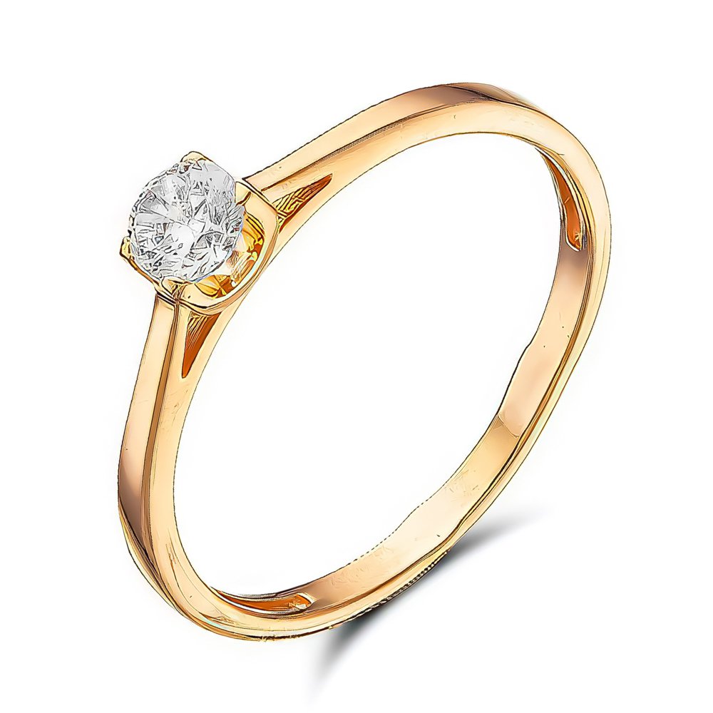 

Кольцо женское из красного золота с бриллиантом 585Gold 101012995, р. 18, 101012995