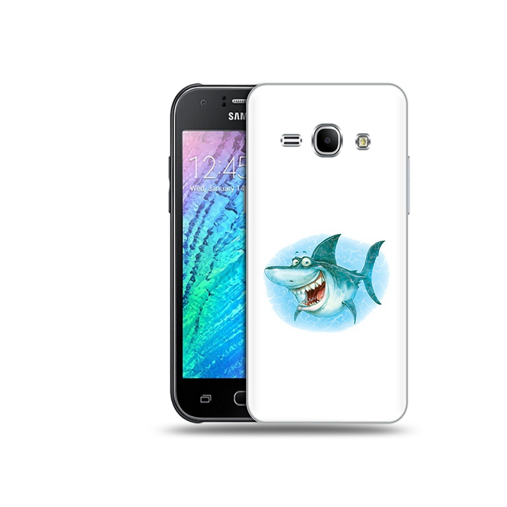 

Чехол MyPads Tocco для Samsung Galaxy J1 веселая акула (PT26162.569.261), Прозрачный, Tocco