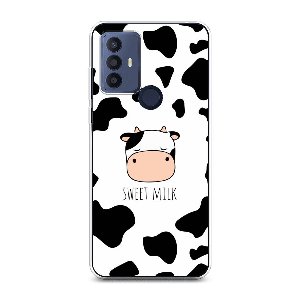 

Чехол на TCL 30E "Sweet milk", Розовый;белый;черный, 290550-1