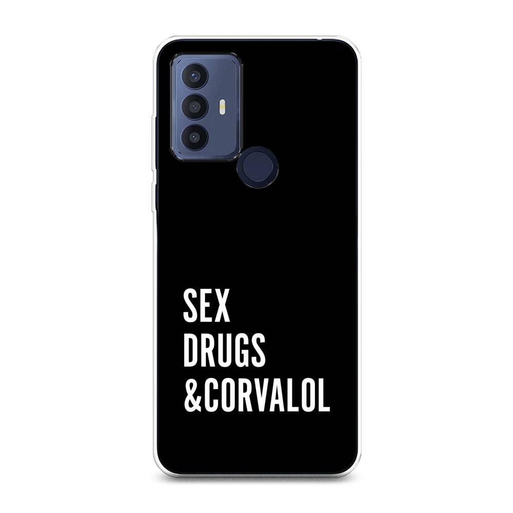 

Чехол на TCL 30E "Corvalol", Черный;серый;белый, 290550-6