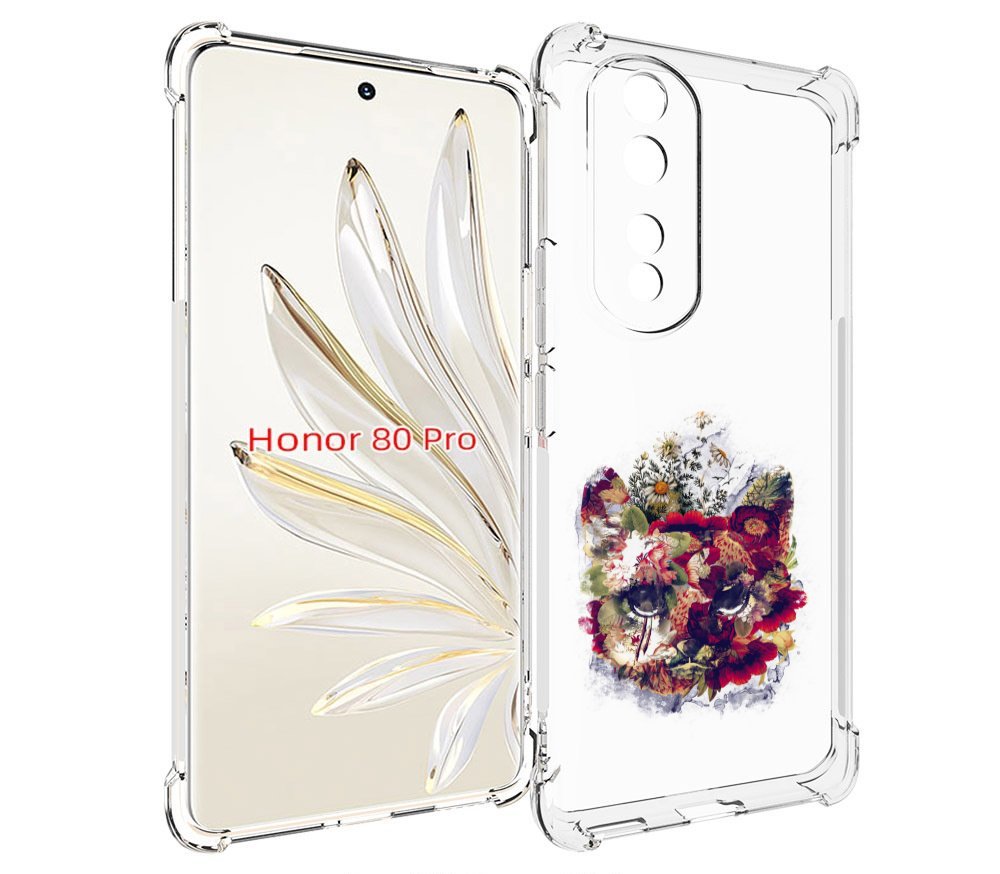 

Чехол MyPads Лиса в цветах-2 для Honor 80 Pro, Прозрачный, Tocco