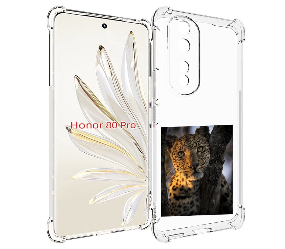 

Чехол MyPads Леопард для Honor 80 Pro, Прозрачный, Tocco