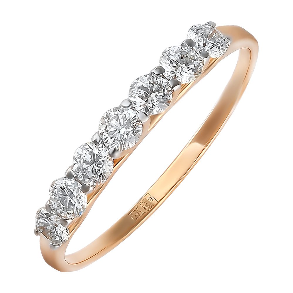 

Кольцо женское из красного золота с бриллиантом 585Gold 101013003, р, 101013003