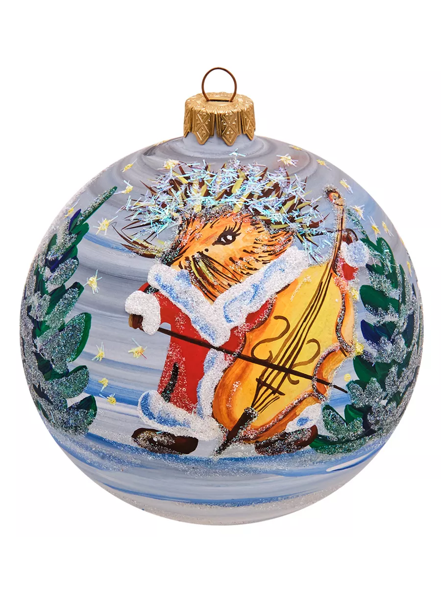 

Набор елочных игрушек Ёжик-музыкант 8 см, 7 шт, art155toy1125 ,разноцветный