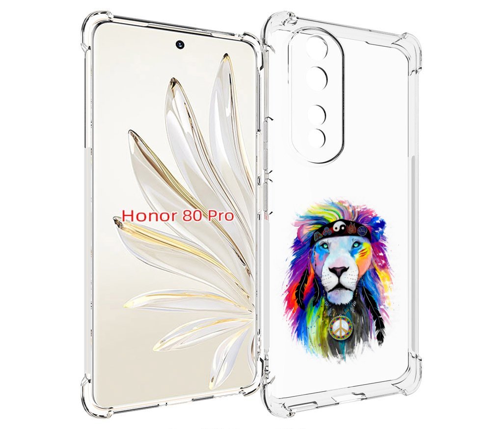 

Чехол MyPads Лев 3 для Honor 80 Pro, Прозрачный, Tocco