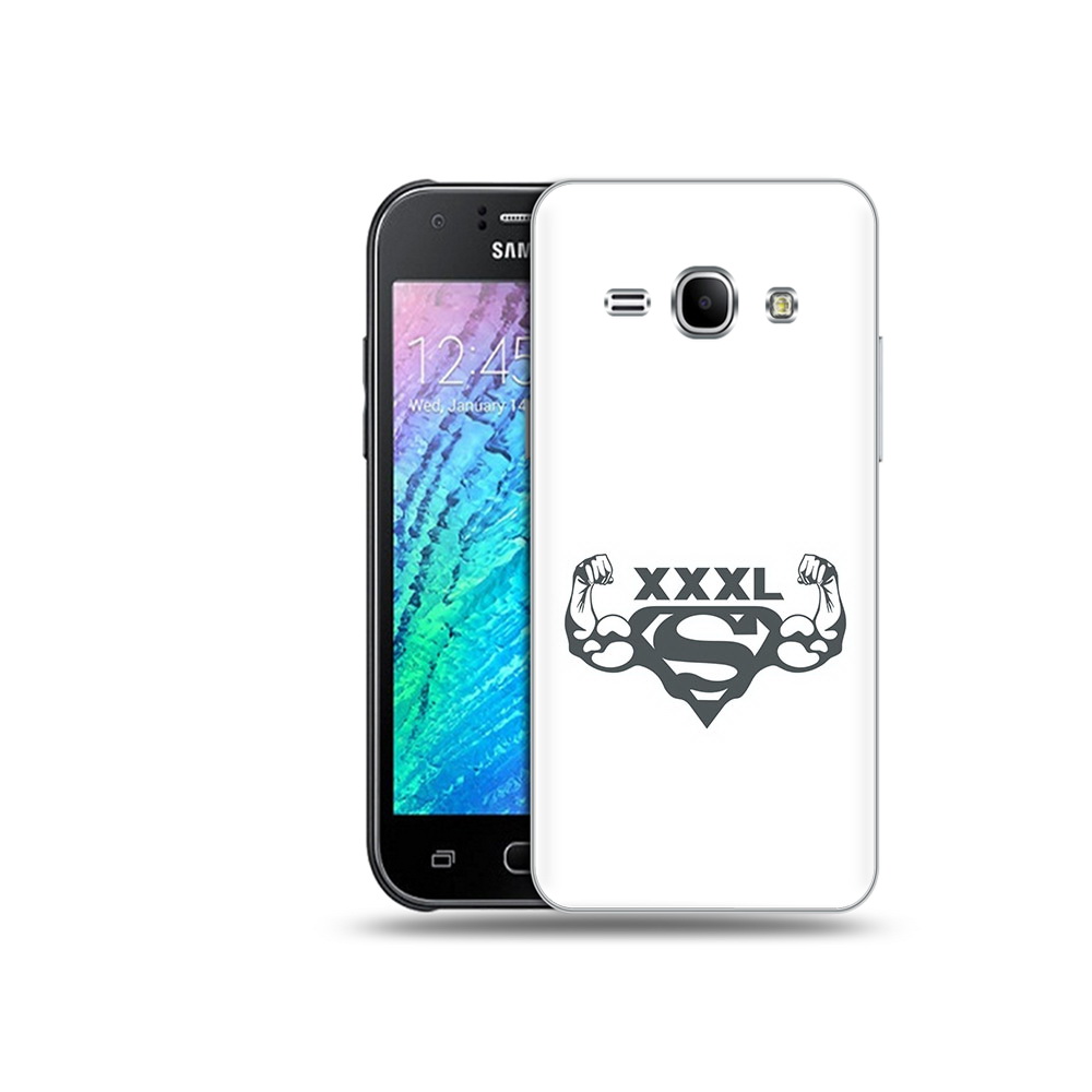 

Чехол MyPads Tocco для Samsung Galaxy J1 бодибилдинг супермен (PT26162.569.237), Прозрачный, Tocco
