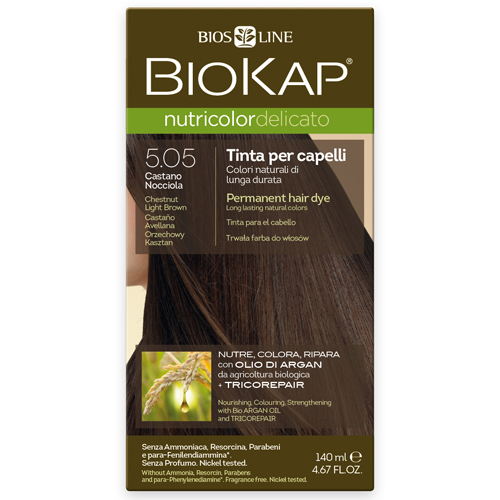 

Краска для волос BioKap Delicato каштановый светло-коричневый 505 140 мл