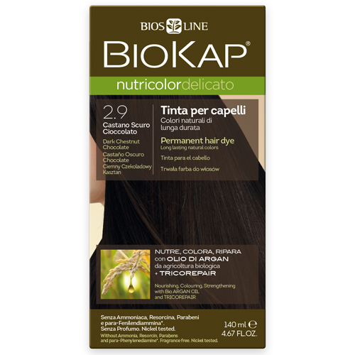 

Краска для волос BioKap Delicato темно-каштановый шоколадный 290 140 мл, Коричневый