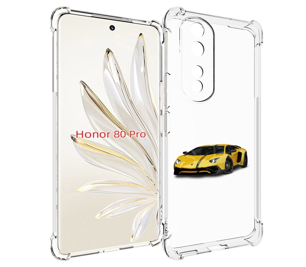 

Чехол MyPads Ламбо мужской для Honor 80 Pro, Прозрачный, Tocco