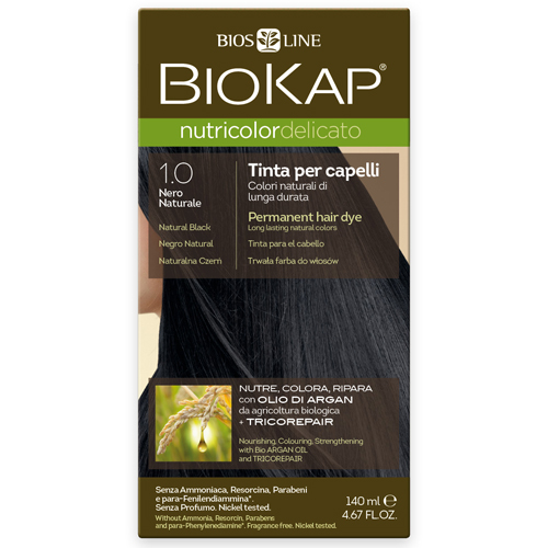 Краска для волос BioKap Delicato чёрный натуральный 100 140 мл резинка для волос спорт эстетика объём 5 см бежевый чёрный микс