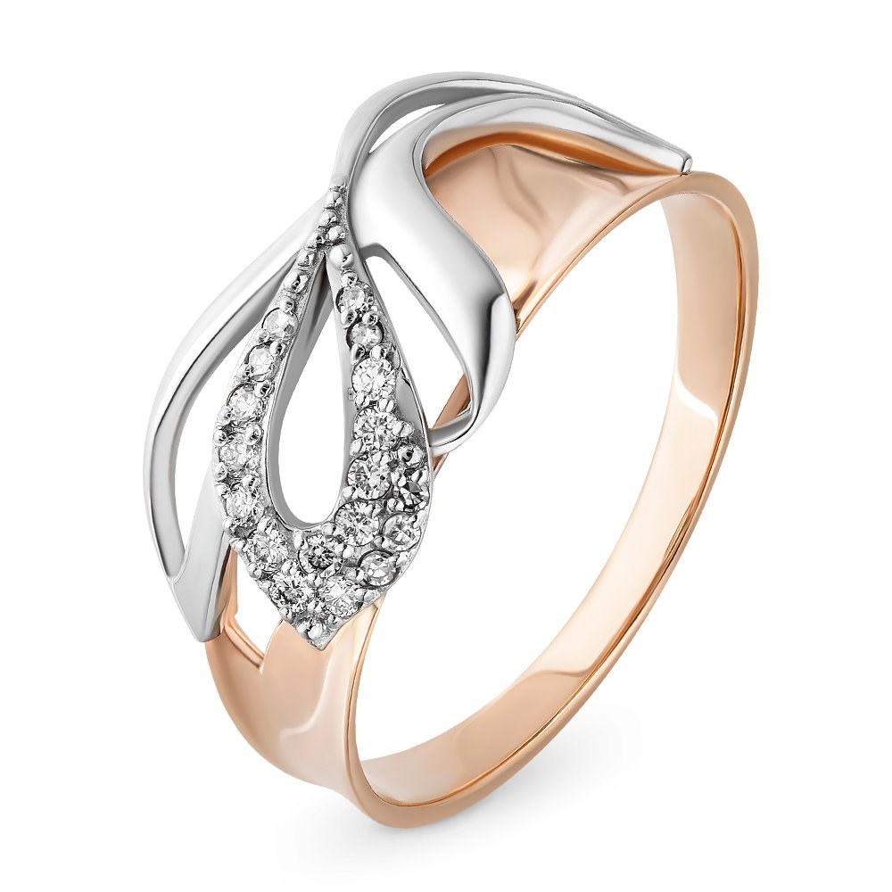 

Кольцо женское из красного золота с бриллиантом 585Gold 101012955, р, 101012955