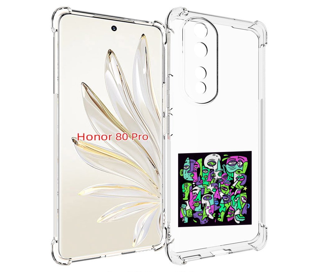 

Чехол MyPads Кривой эфир ATL для Honor 80 Pro, Прозрачный, Tocco