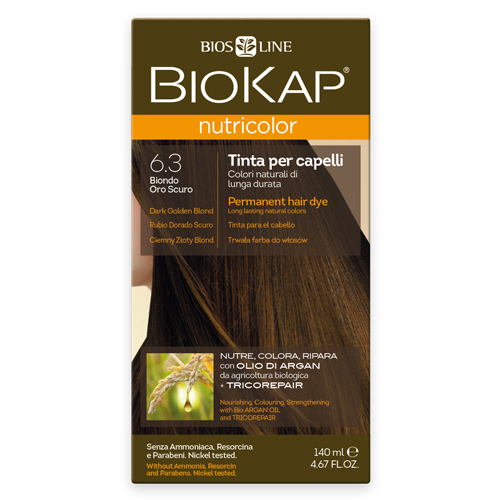 

Краска для волос BioKap темно-золотистый блондин 63 140 мл, Блонд