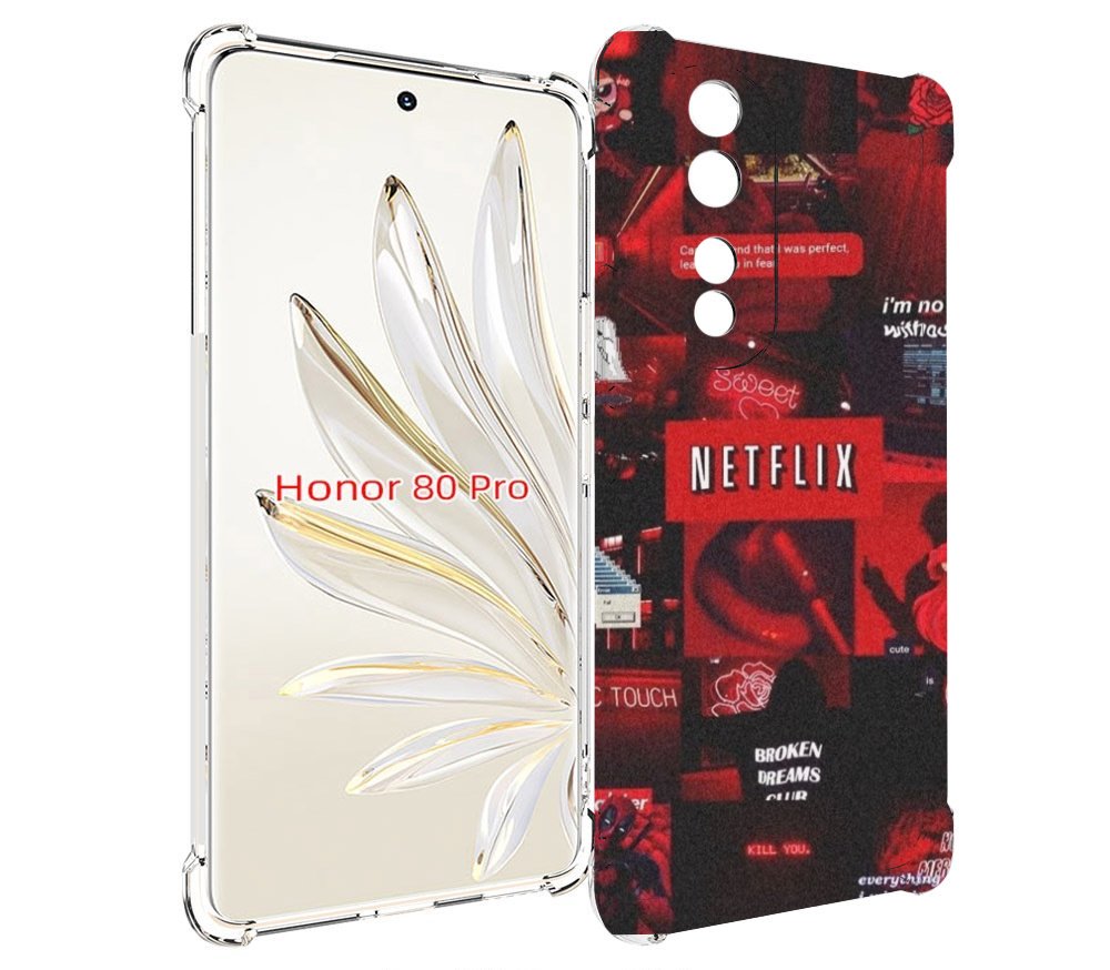 

Чехол MyPads Красные-проекты для Honor 80 Pro, Прозрачный, Tocco