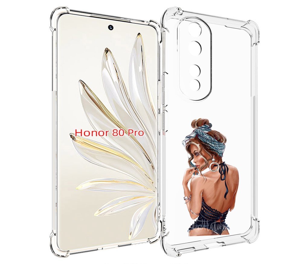 

Чехол MyPads Красивая-дама женский для Honor 80 Pro, Прозрачный, Tocco