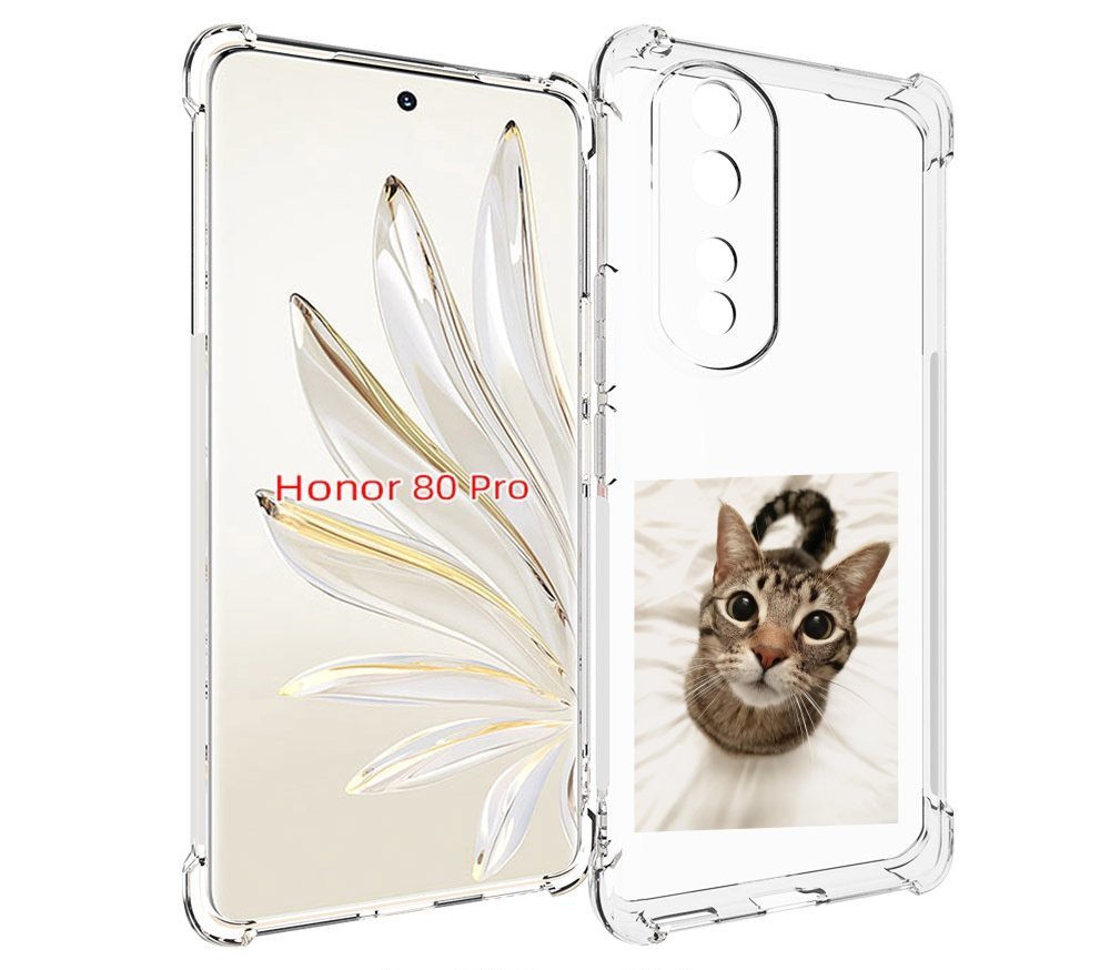 

Чехол MyPads Котик для Honor 80 Pro, Прозрачный, Tocco