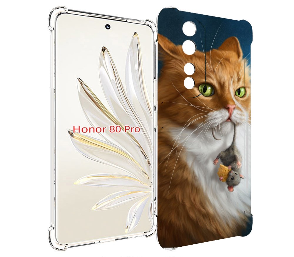 

Чехол MyPads Кот-и-мышь для Honor 80 Pro, Прозрачный, Tocco