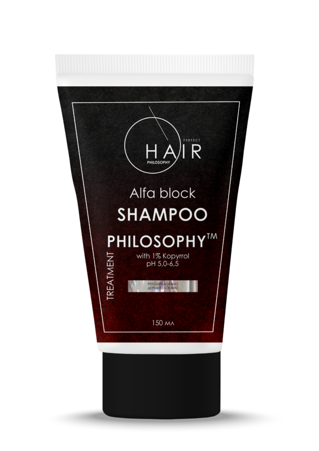 фото Шампунь против выпадения волос philosophy hair alfa block shampoo with 1% kopyrrol 150мл