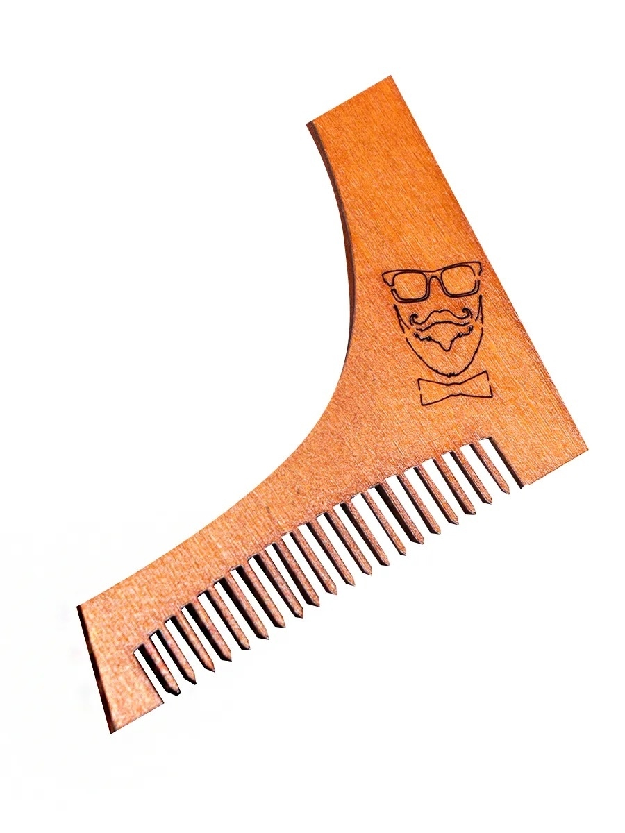 фото Расческа деревянная doctorhair модник для оформления бороды и усов