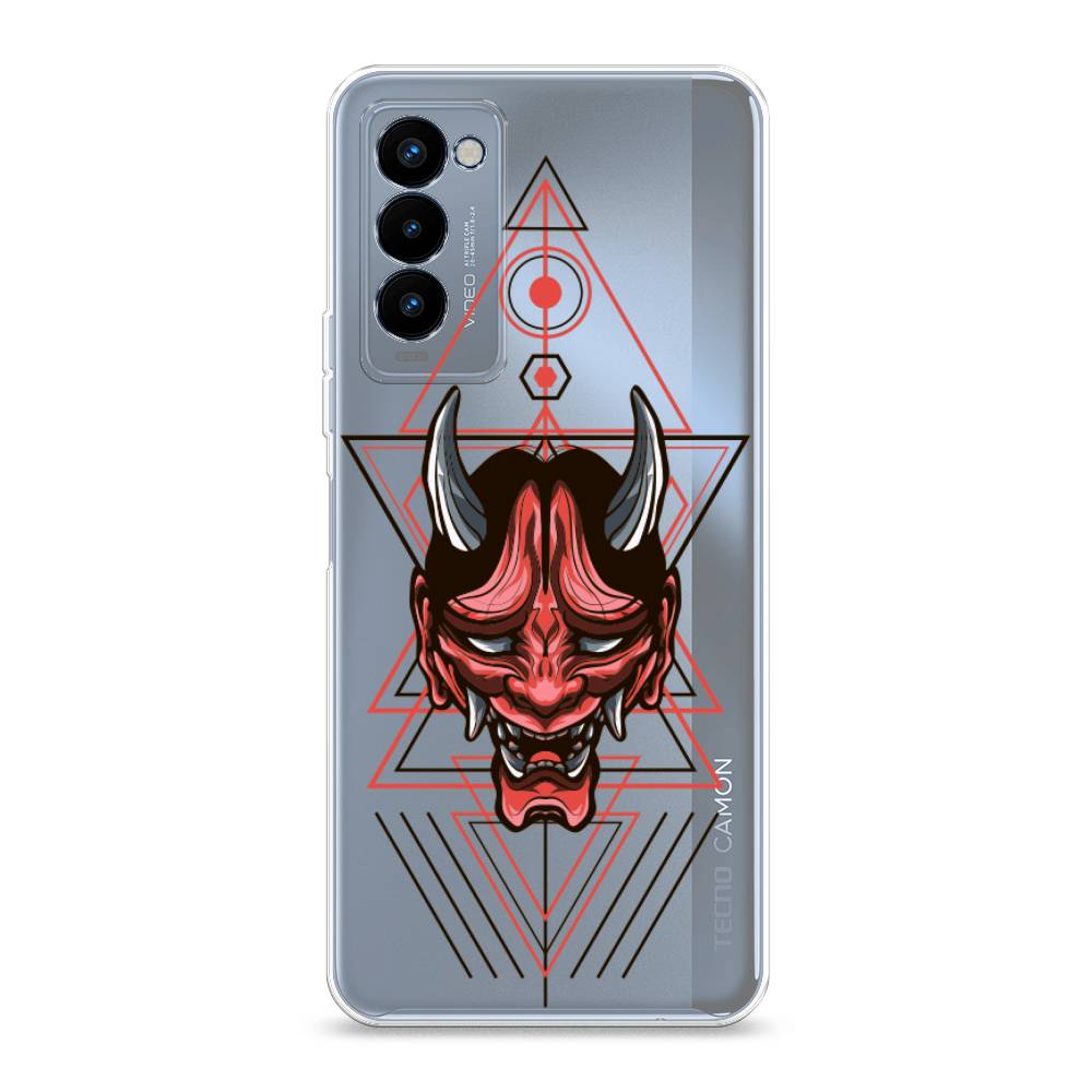 

Чехол на Tecno Camon 18P "Hanya Oni mask", Серый;красный;черный, 300750-4