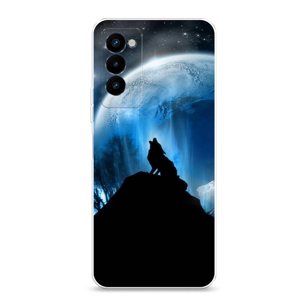 

Чехол на Tecno Camon 18P "Волк 2", Синий;черный;белый, 300750-1