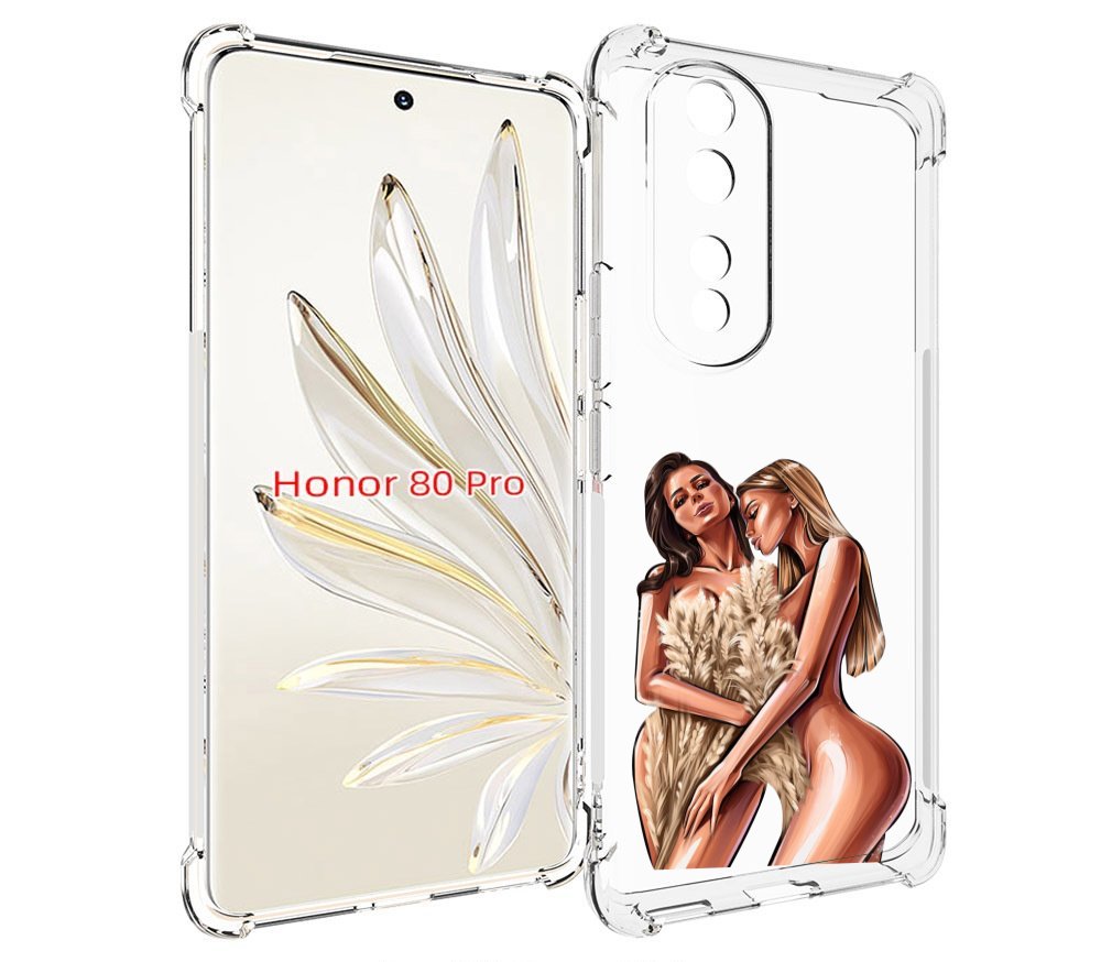 

Чехол MyPads Иллюстрированные-девушки женский для Honor 80 Pro, Прозрачный, Tocco