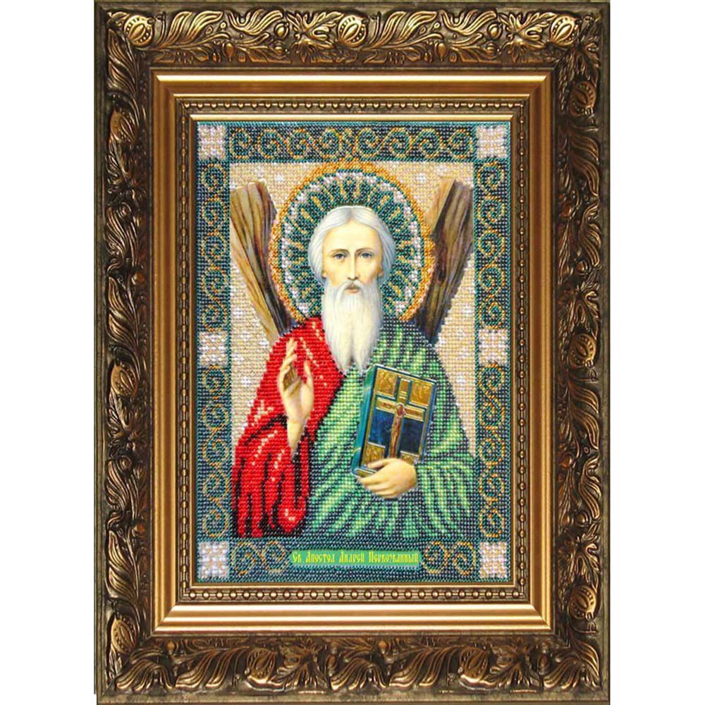 

Вышивка бисером Св. Апостол Андрей Первозв. 26х20 см