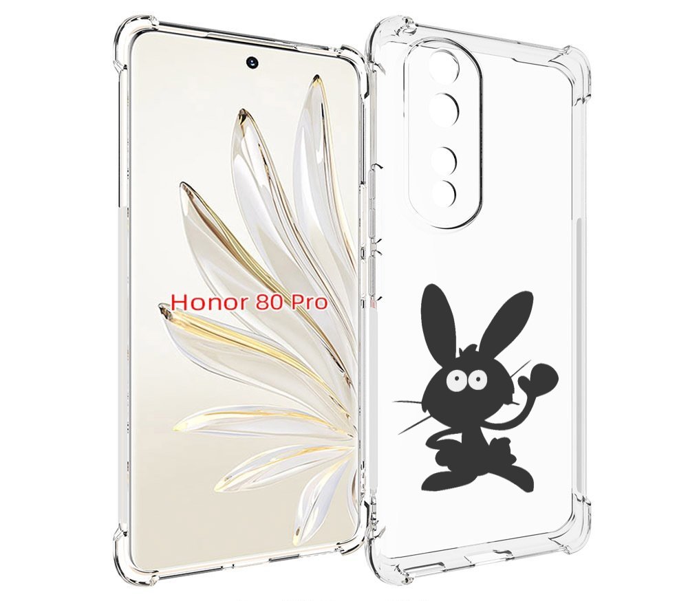 

Чехол MyPads Заяц для Honor 80 Pro, Прозрачный, Tocco