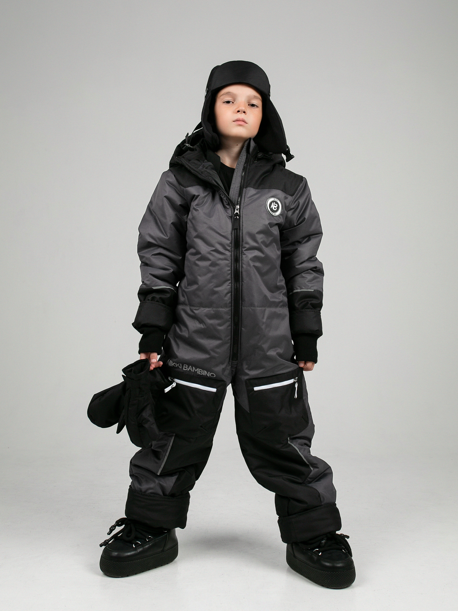 Комбинезон детский Nikki Bambino Zima00, Графит, 92