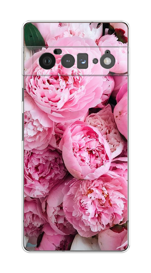 

Чехол на Google Pixel 6 Pro "Розовые пионы", Бежевый;розовый, 270950-2