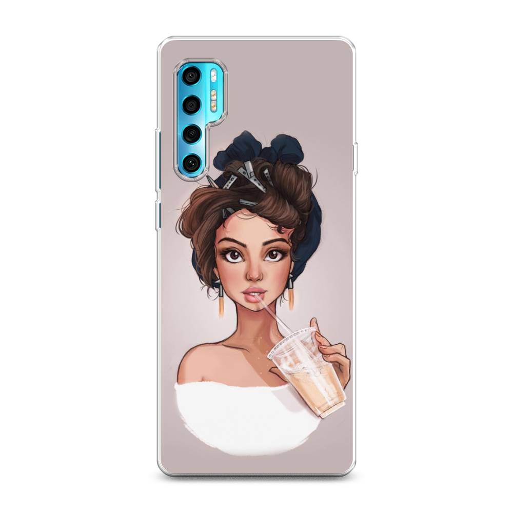 

Чехол на TCL 20 Pro 5G "Девушка с фраппе", Серый, 290850-6