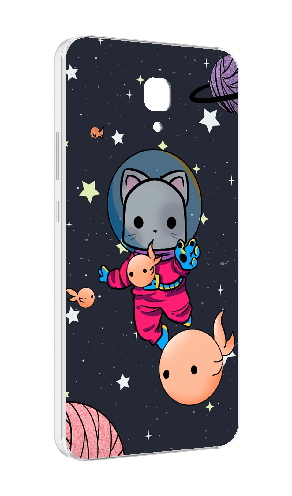 

Чехол MyPads котик-с-рыбкой-в-космосе для Meizu M5 Note, Прозрачный, Tocco