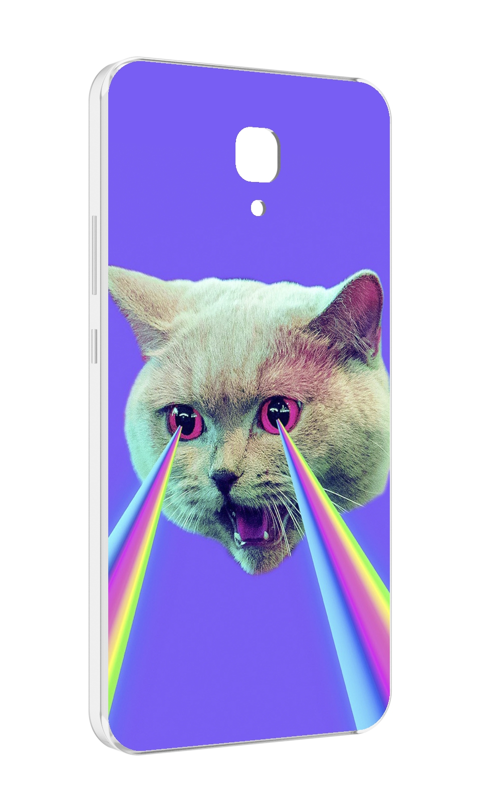 фото Чехол mypads кот с радугой в глазах для meizu m5 note