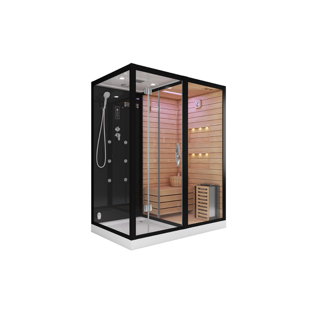 

Комбинированная сауна Ceruttispa ALBANO Nero-R Black, 2в1