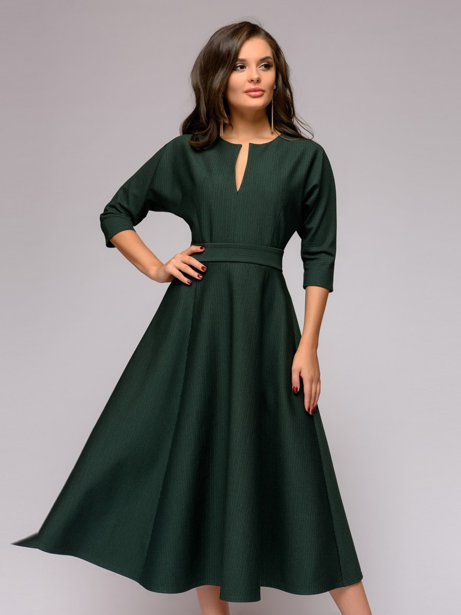 

Платье женское 1001dress DM00860EM зеленое 50 RU, Зеленый, DM00860EM