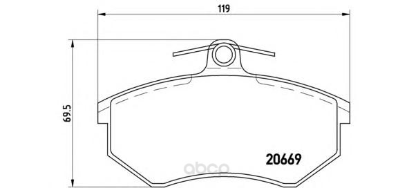 

Тормозные колодки brembo передние p85092