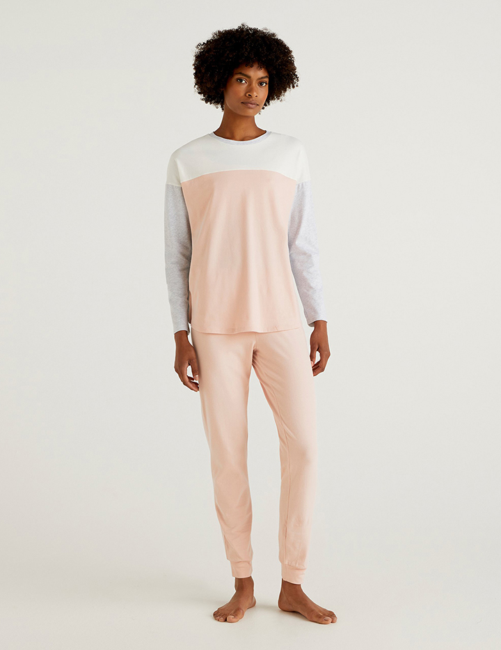 

Пижама женская United Colors of Benetton 21A_37YW3P2G8 розовая S, 21A_37YW3P2G8