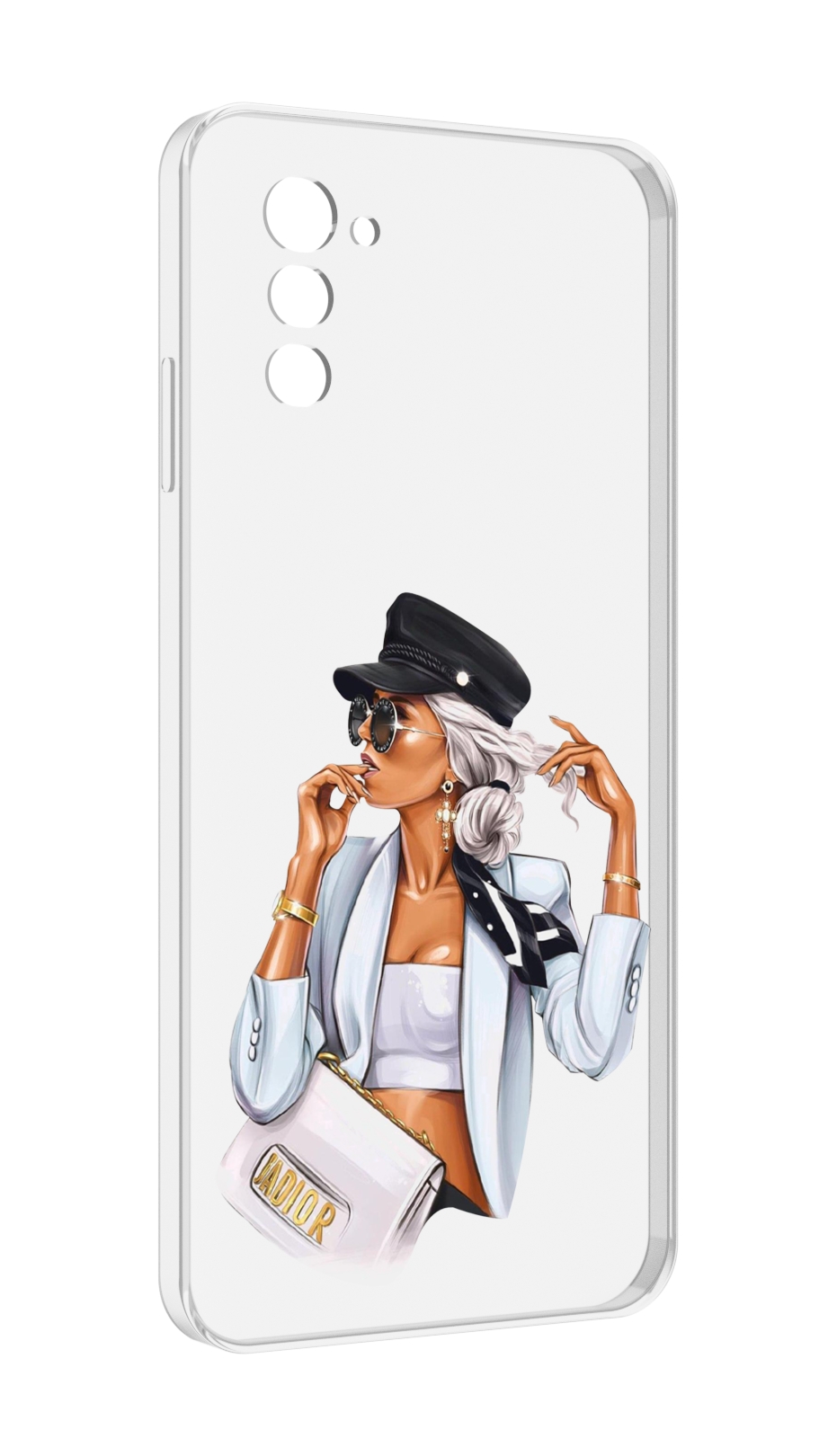 

Чехол MyPads девушка-в-белом-с-модной-сумочкой женский для UleFone Note 12 / Note 12P, Прозрачный, Tocco