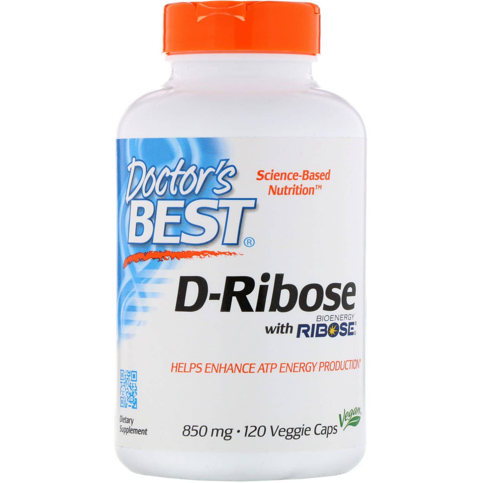 фото Изотоник doctor's best d-ribose with bioenergy ribose, 120 капсул, unflavoured