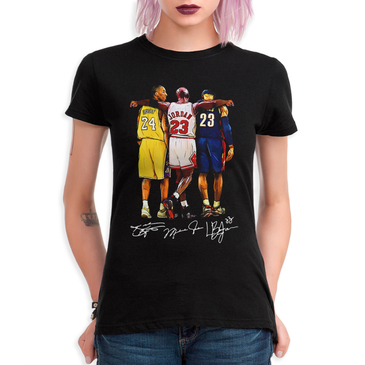 Футболка женская Dream Shirts Легенды баскетбола 1001369-1 черная XL