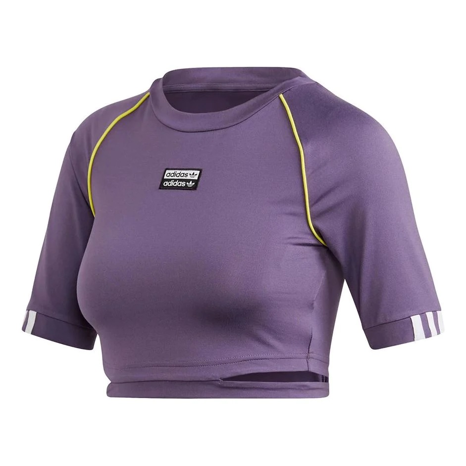 Топ женский Adidas Cropped Tee FM2436 фиолетовый 36 EU 1289₽