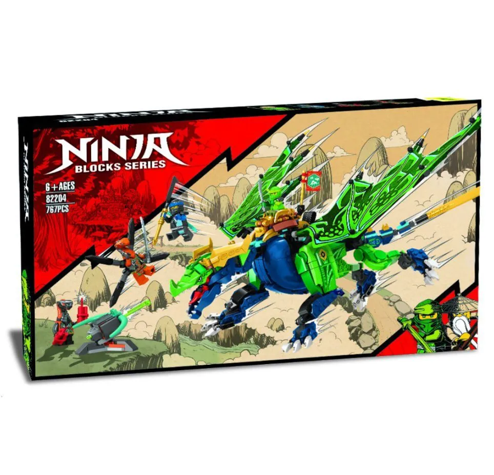 3D конструктор Ninjago 82204 Легендарный дракон Ллойда, 767 дет