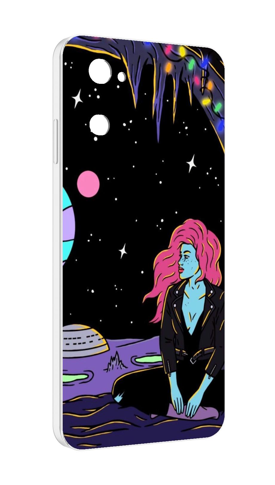

Чехол MyPads девушка с красными волосами в космосе женский для UleFone Note 12 / Note 12P, Прозрачный, Tocco