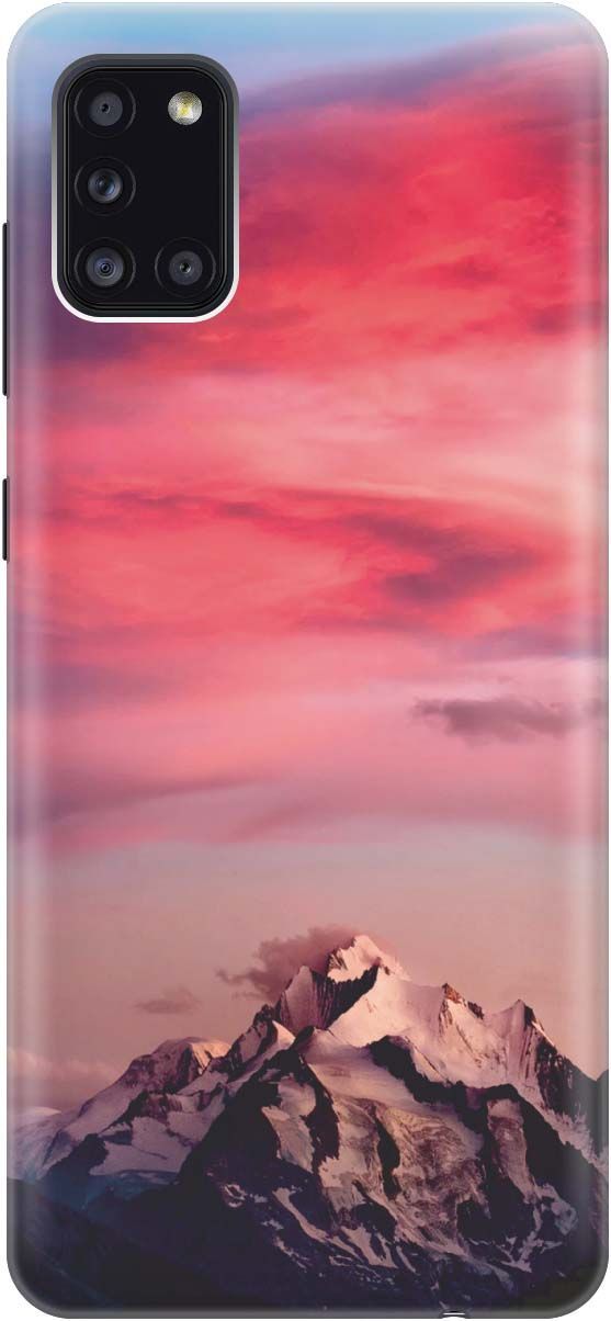 

Силиконовый чехол на Samsung Galaxy A31 "Горы и небо", Коричневый;розовый, 284