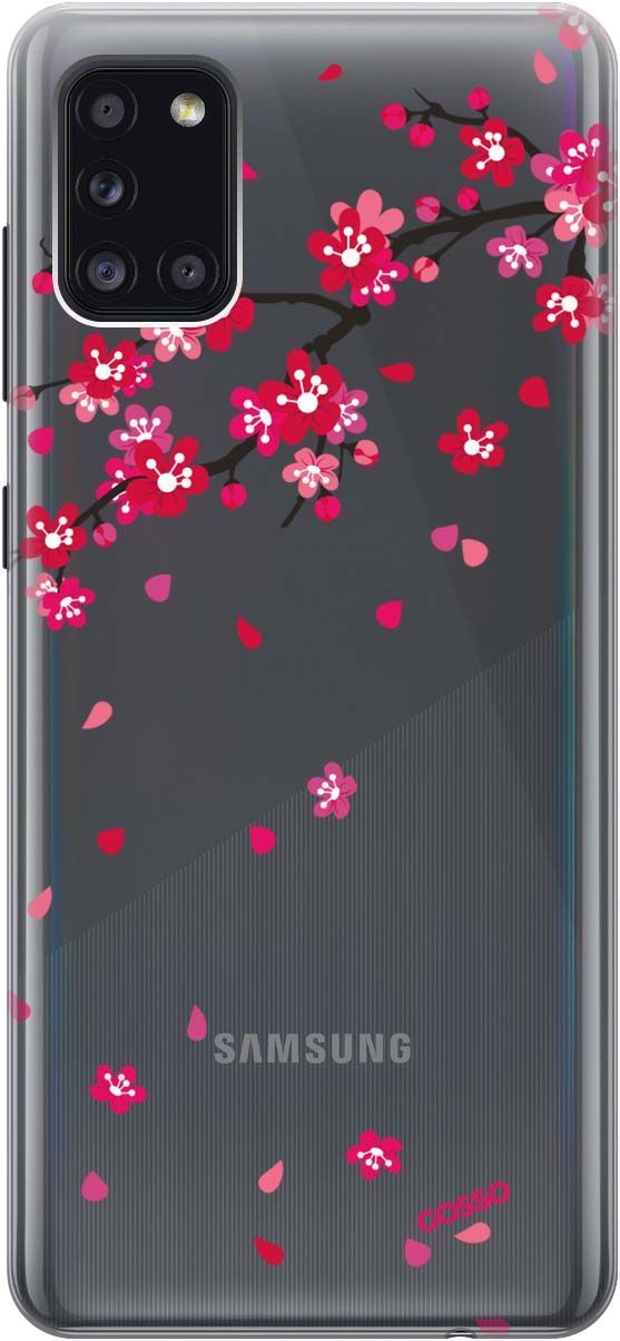 

Силиконовый чехол на Samsung Galaxy A31 "Sakura" прозрачный, Прозрачный;коричневый, 189
