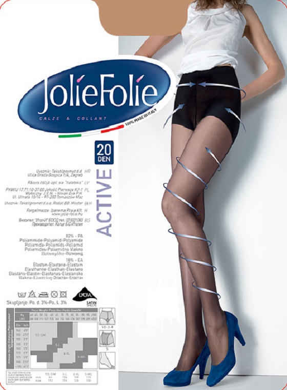 Колготки женские Jolie Folie JF ACTIVE 20 MAXI черные 5