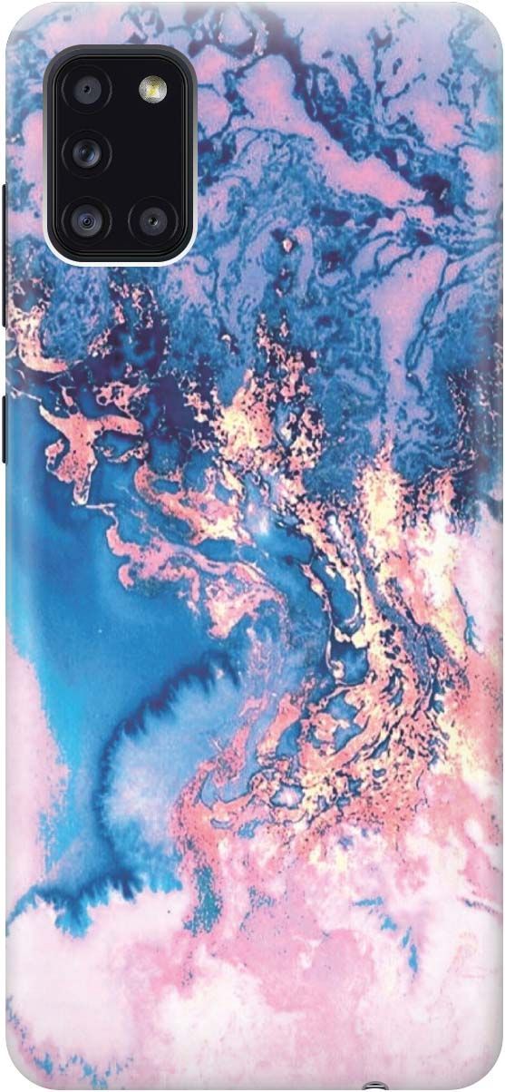 

Силиконовый чехол на Samsung Galaxy A31 "Синий мрамор", Голубой, 190